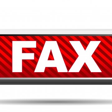 efax online fax service fax icon red background mouse arrow on it